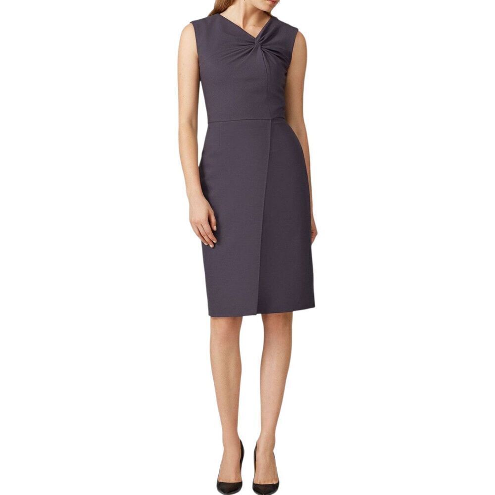 Tailored Rebecca Taylor Slate Gray Garbine Suiting Sheath Dress 4